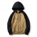 High Street Shoulder Hoodies Multi-color Casual Sports Men's Color Block Long-sleeved Sweatshirts