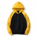 High Street Shoulder Hoodies Multi-color Casual Sports Men's Color Block Long-sleeved Sweatshirts
