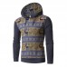 Mens National Ethic Style Deer Printed Long Sleeve Casual Hoodies Sweatshirts