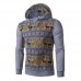 Mens National Ethic Style Deer Printed Long Sleeve Casual Hoodies Sweatshirts