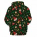 Men's Fashion Christmas Hooded Printing Long Sleeve Casual Overhead Sweatshirt