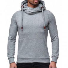 Men's Casual Thick Warm Hoodies Long Sleeve Winter Drawstring Overhead Sweatshirt