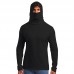 Men's Fashion Slim Fit High Collar Pure Color Mask Long Sleeve Casual Hooded Sweatshirt Men's Fashion Slim Fit High Collar Pure Color Mask Long Sleeve Casual Hooded Sweatshirt