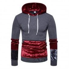 Men's Cotton Fashion Solid Color Fit Drawstring Pullover Hoodies Casual Sweatshirts