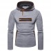Men's Fashion Unique Zipper Decoration Loose Casual Overhead Long Sleeve Hooded Sweatshirt
