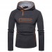 Men's Fashion Unique Zipper Decoration Loose Casual Overhead Long Sleeve Hooded Sweatshirt