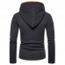 Men's Fashion Unique Zipper Decoration Loose Casual Overhead Long Sleeve Hooded Sweatshirt