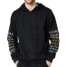 Men's Polyester Letter Thickened Drawstring Overhead Sports Hoodies Sweatshirt