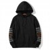Men's Polyester Letter Thickened Drawstring Overhead Sports Hoodies Sweatshirt