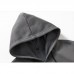 Men's Polyester Letter Thickened Drawstring Overhead Sports Hoodies Sweatshirt