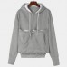Mens Winter Pets Baby Care Brood Pouch Multifunctional Hoodies Warm Fleece Sweatshirt