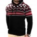 Mens Printing Christmas Sweaters Hoodies Patchwork Slim Fit Long Sleeve Casual Sweatshirts