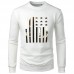 Mens Fashion Solid Color Printing Overhead Casual Sweatshirt