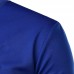 Mens Fashion Solid Color Printing Overhead Casual Sweatshirt