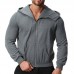 Winter Hooded Zipper Long Sleeve Solid Color Casual Hoodies Sweatshirts  For Men Winter Hooded Zipper Long Sleeve Solid Color Casual Hoodies Sweatshirts  For Men