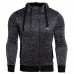 JACK CORDEE Leisure Double Zipper Hoodies Men's Solid Color Sports Jacket Warm Fleece Hoodies