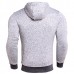 JACK CORDEE Leisure Double Zipper Hoodies Men's Solid Color Sports Jacket Warm Fleece Hoodies