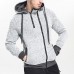 JACK CORDEE Leisure Double Zipper Hoodies Men's Solid Color Sports Jacket Warm Fleece Hoodies