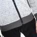 JACK CORDEE Leisure Double Zipper Hoodies Men's Solid Color Sports Jacket Warm Fleece Hoodies