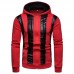 Men Color Block Zipper Patchwork Hooded Sweatshirt Men Color Block Zipper Patchwork Hooded Sweatshirt