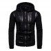 Men Color Block Zipper Patchwork Hooded Sweatshirt Men Color Block Zipper Patchwork Hooded Sweatshirt