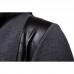 Men Color Block Zipper Patchwork Hooded Sweatshirt Men Color Block Zipper Patchwork Hooded Sweatshirt