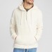 Men's Fashion Half Zipper Thick Warm Hoodies Shearling Long Sleeve Overhead Sweatshirts