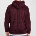 Men's Fashion Half Zipper Thick Warm Hoodies Shearling Long Sleeve Overhead Sweatshirts