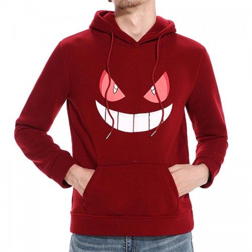 Men's Casual Drawstring Halloween Pumpkin Smile Pattern Long Sleeve Hooded Sweatshirt Men's Casual Drawstring Halloween Pumpkin Smile Pattern Long Sleeve Hooded Sweatshirt