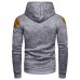 Mens Fashion Solid Color Long Sleeve Hooded Casual Sweatshirt