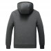 Mens Thicken Fleece Warm Solid Color Zip up Drawstring Hoodies Sweatshirts