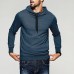 Men's Casual Hooded Drawstring Modish Pure Color Warm Fit Long Sleeve Sweatshirt