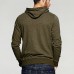 Men's Casual Hooded Drawstring Modish Pure Color Warm Fit Long Sleeve Sweatshirt