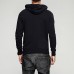 Men's Casual Hooded Drawstring Modish Pure Color Warm Fit Long Sleeve Sweatshirt