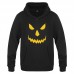 Men's Fashion Halloween Design Hooded Rib Cuff Thick Warm Long Sleeve Casual Sweatshirt