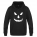 Men's Fashion Halloween Design Hooded Rib Cuff Thick Warm Long Sleeve Casual Sweatshirt