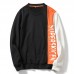 Men's Casual Round Neck Loose Sweatshirt Color Block Printing Long Sleeve Sports Tops Men's Casual Round Neck Loose Sweatshirt Color Block Printing Long Sleeve Sports Tops