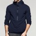 Men's Fashion Zipper Collar Hooded Solid Color Long Sleeve Casual Overhead Sweatshirt Men's Fashion Zipper Collar Hooded Solid Color Long Sleeve Casual Overhead Sweatshirt