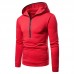 Men's Fashion Zipper Collar Hooded Solid Color Long Sleeve Casual Overhead Sweatshirt Men's Fashion Zipper Collar Hooded Solid Color Long Sleeve Casual Overhead Sweatshirt