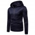 Men's Fashion Zipper Collar Hooded Solid Color Long Sleeve Casual Overhead Sweatshirt Men's Fashion Zipper Collar Hooded Solid Color Long Sleeve Casual Overhead Sweatshirt