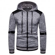 Mens Casual Cotton Long Sleeve Fashion Hooded Sweatshirt