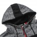 Mens Fashion Zipper Decoration Hooded Drawstring Long Sleeve Casual Sweatshirt