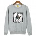 Mens Autumn Printing Sweatshirt O-neck Collar Loose Casual Long Sleeve Pullover T-shirt