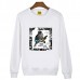 Mens Autumn Printing Sweatshirt O-neck Collar Loose Casual Long Sleeve Pullover T-shirt