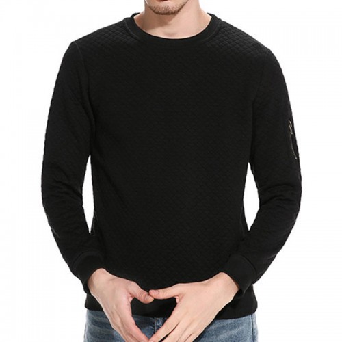 Men Fall Leisure Polyester Long Sleeve Loose Pure Color O-neck Collar Pollover Sweatshirt Men Fall Leisure Polyester Long Sleeve Loose Pure Color O-neck Collar Pollover Sweatshirt