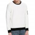 Men Fall Leisure Polyester Long Sleeve Loose Pure Color O-neck Collar Pollover Sweatshirt Men Fall Leisure Polyester Long Sleeve Loose Pure Color O-neck Collar Pollover Sweatshirt