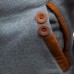 Men's Fashion Button Pockets Zipper Drawstring Hoodies Color Block Casual Sweatshirts