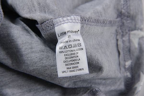 2015 New Little Maven Baby Girl Children Summer Grey Short Sleeve T-shirt Top+Plant