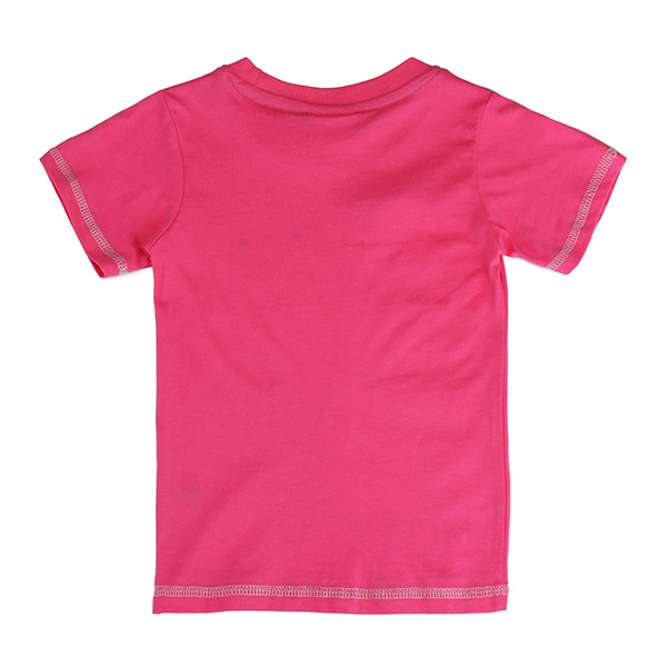 2015 New Summer Baby Girl Children Giraffe Rose Red Cotton Short Sleeve T-shirt Tee