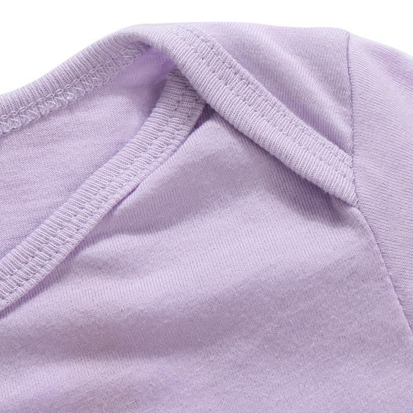 2015 New Little Maven Baby Girl Children Rabbit Purple Cotton Short Sleeve T-shirt Top